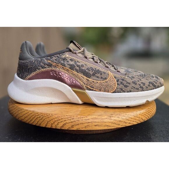182$ Nike SuperRep Go 3 Next Nature Women Size 10.5 Flyknit Premium Animal Print - Picture 1 of 7